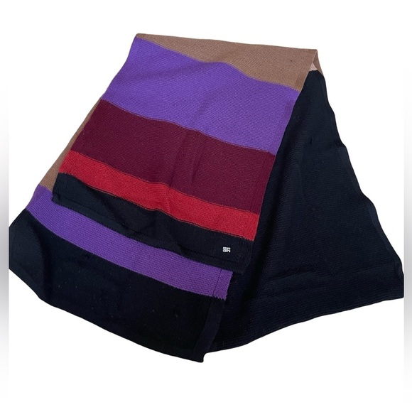 Sonia Rykiel lambswool colorblock scarf 16” x 102” - Picture 3 of 15